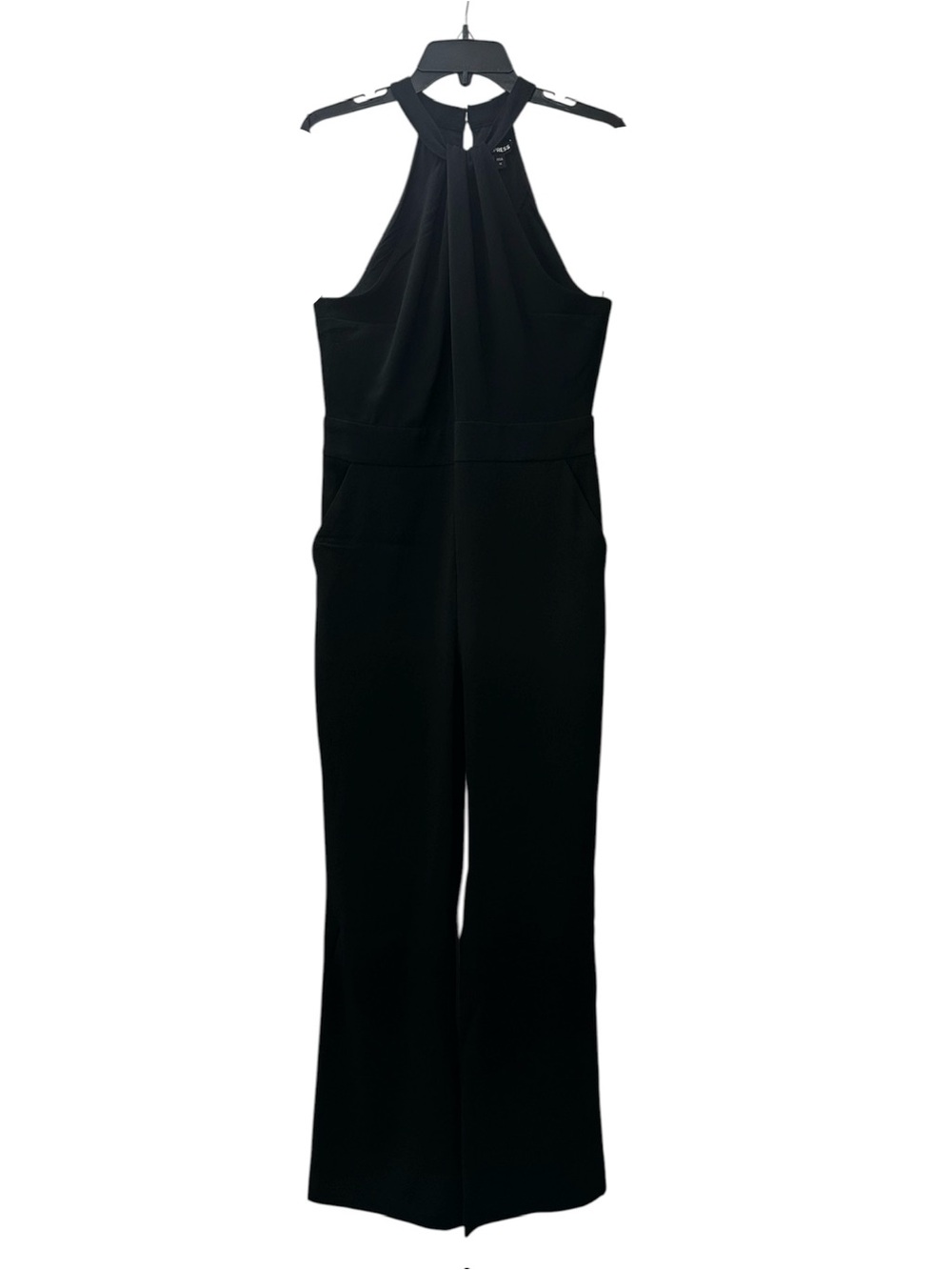 NWT Express Jumpsuit Black Sleeveless Halter Women’s Size 12